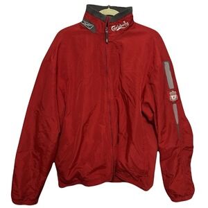 Vintage‎ Reebok Liverpool FC Full Zip Training Jacket Red Men's XL Fleece Lined